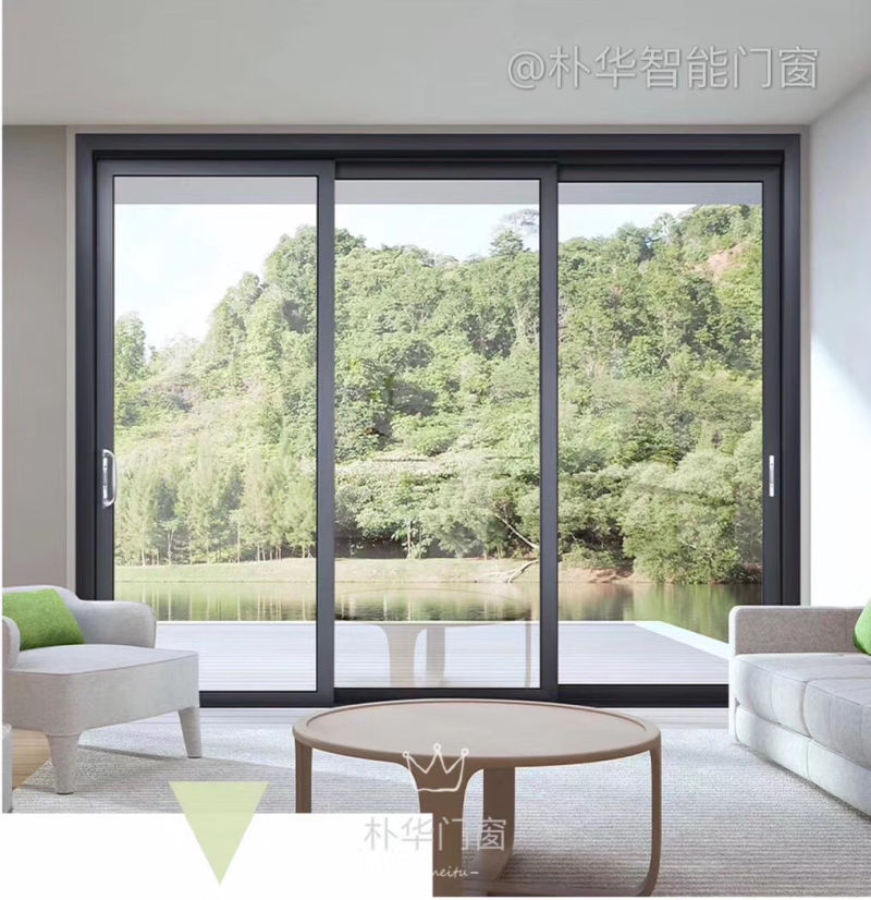 Aluminum Profile Windows and Door Wooden Color Casement Windows