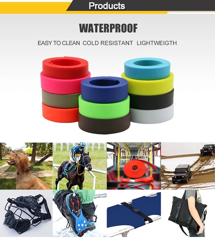 Waterproof TPU Coated Webbing Strarp, Elastic Webbing, High Tensile Strength Webbing Belt