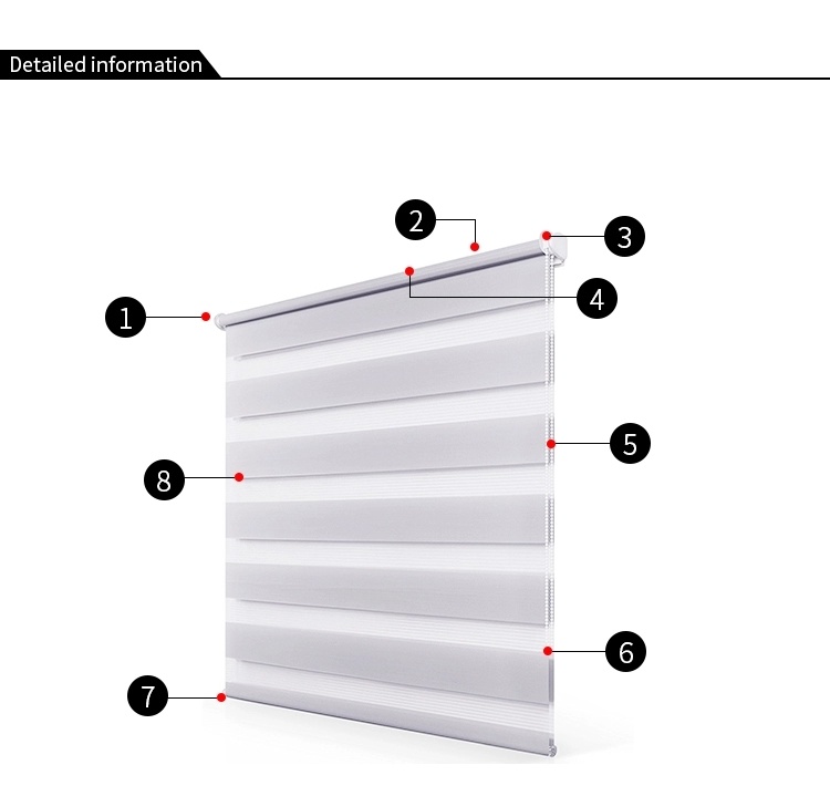Adjustable Light Zebra Curtains/Easy Fix Double Roller Blind