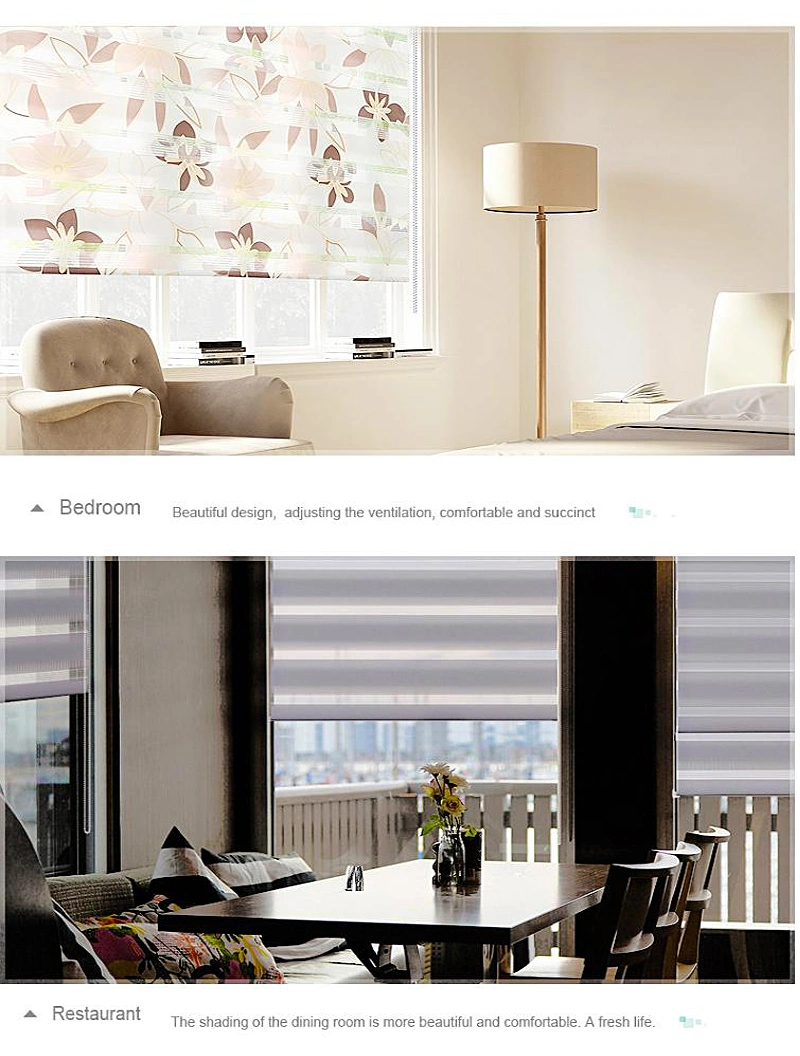 Valance System Zebra Blinds Light Shading Window Roller Blinds for Living