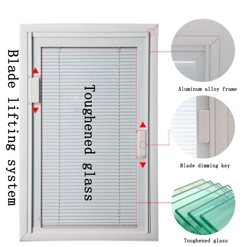 Fire Rated Aluminum Office Curtains and Blinds with Hollow Glass Inserts Blinds Office Hollow Blinds