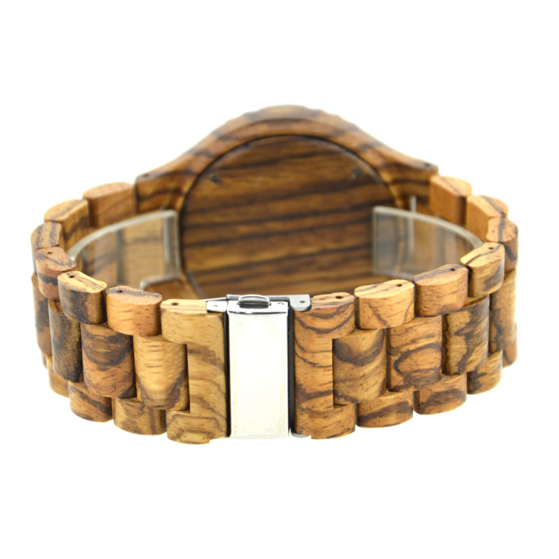 High Quality Custom Logo Zebra Wood Wrist Watch