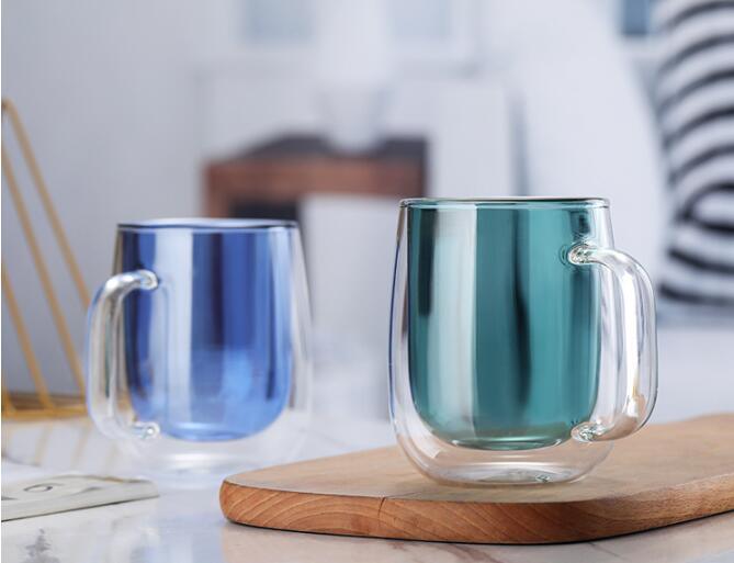 Creative Double Walll Glass Cups, Cheap Double Wall Glass Coffee Mugs