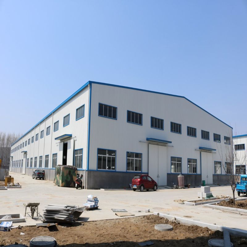 Prefabricated Steel Structure Workshop Shed with Rolling Door