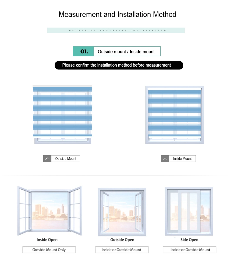 Custom Size Basic Horizontal Zebra Blinds for Windows