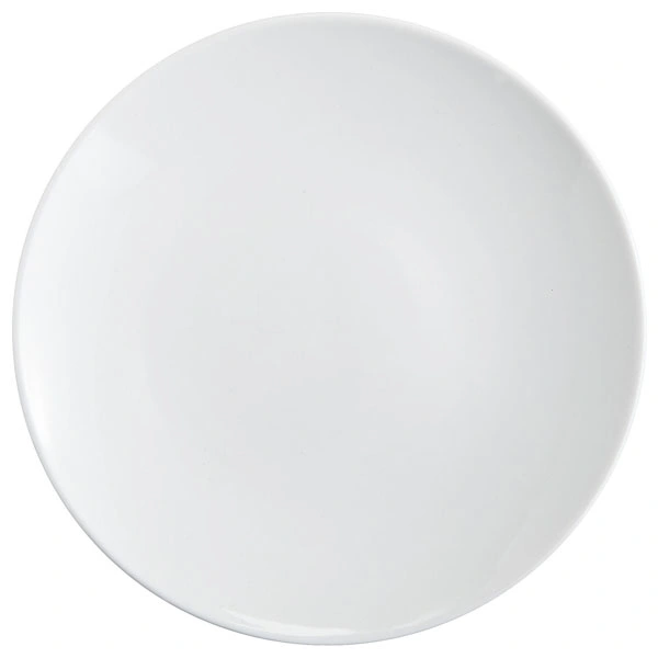 Hotel Dishwasher Safe Plain White Round Ceramic Serving Dish Platter