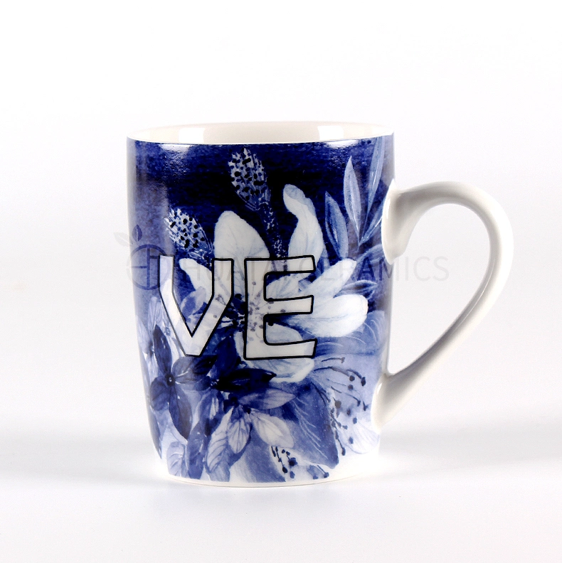 Ceramic New Bone China Daily Use 10oz Coffee Mug with Creative Design