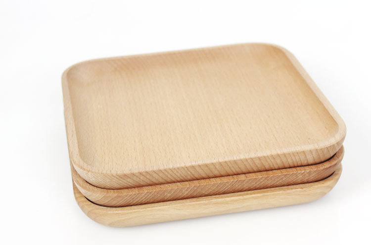 Handmade Natural Wood Cutlery Tableware Wood Plate Tableware
