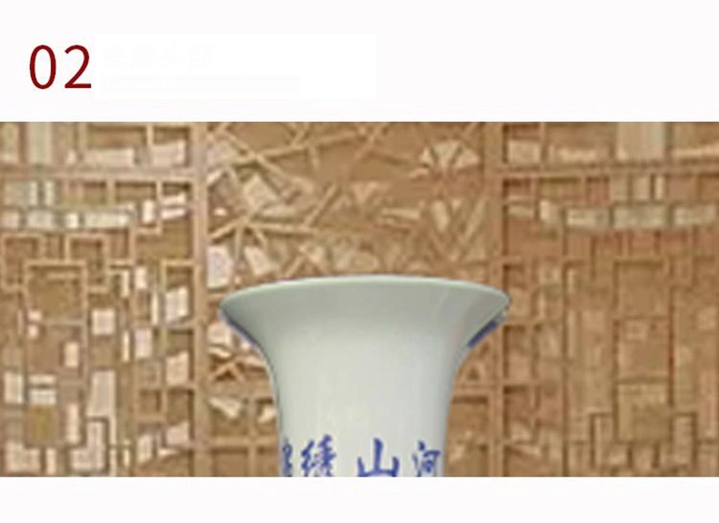 Wholesale High Quality Landscape Painting Household Large Vase Luxury Flower Pots Blue and White Ceramic