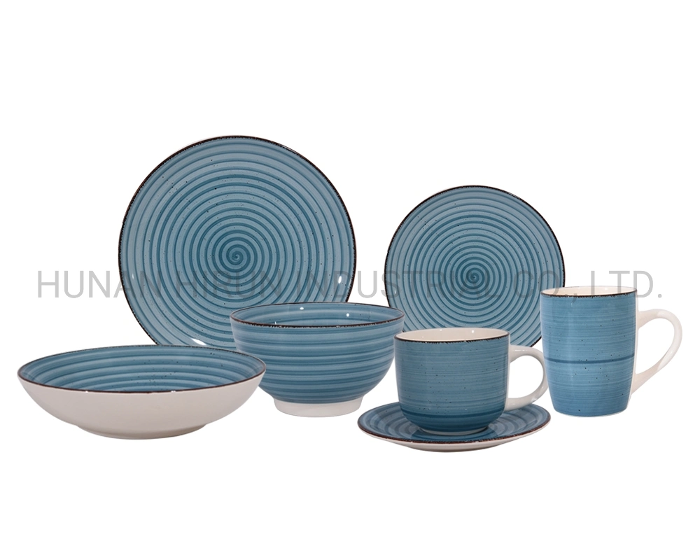 Handmade Ceramic Stoneware Dinnerware Set with Vintage Design