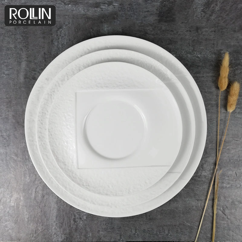 New Design China Porcelain Round Plate Flat Plate Show Plate