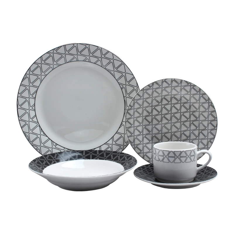 Top Selling Porcelain Dinnerware Set Ceramic Tableware Dinner Sets 20PCS Porcelain Dinner Set for Wholesale