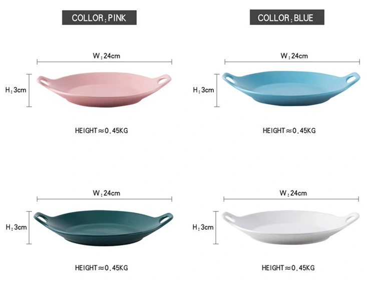 BPA Free Eco-Friendly Healthy Food Grade China Ceramic Porcelain Wash Safe Plate Dishes
