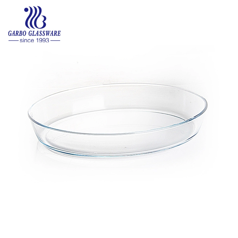 Oval 3L Glass Food Plate Microwave Oven Baking Dish