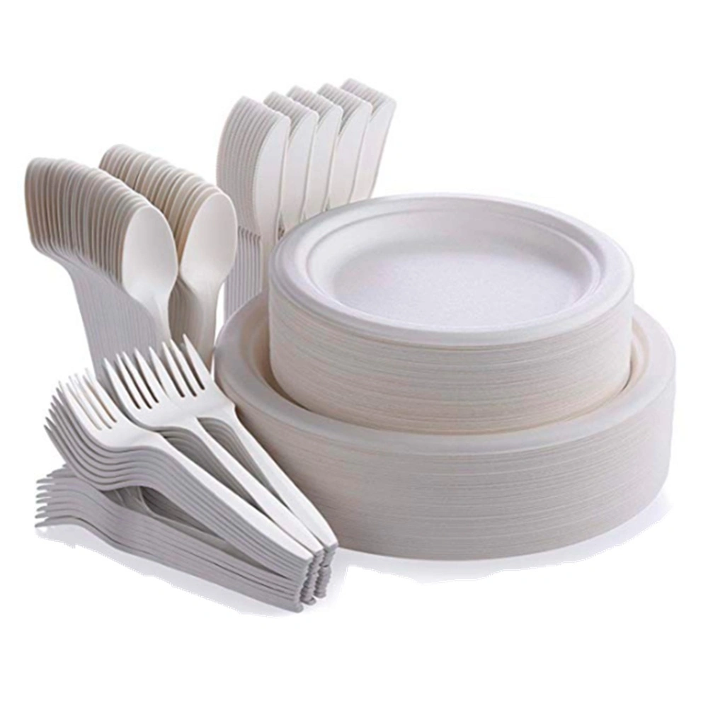 Eco-Friendly Wholesale Square White Dish for Hotel& Restaurant Square Paper Plate