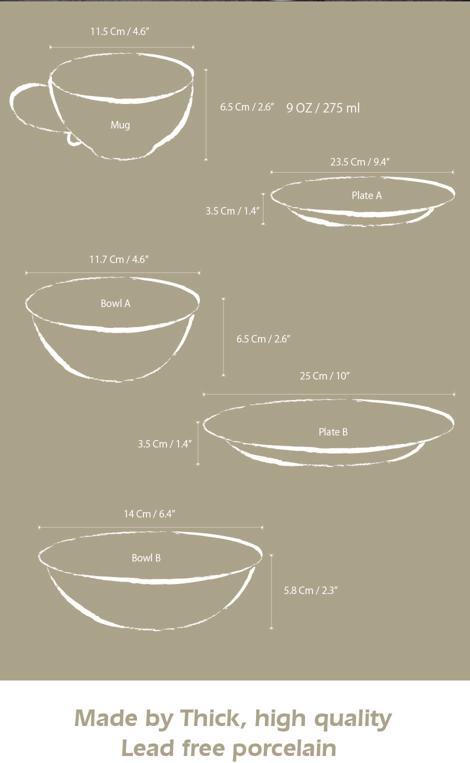 5-Piece Ivory Ribbed Porcelain Ceramic Dinnerware Set Plates, Bowls, Mugs - Ceramic Dishware Set - Stoneware