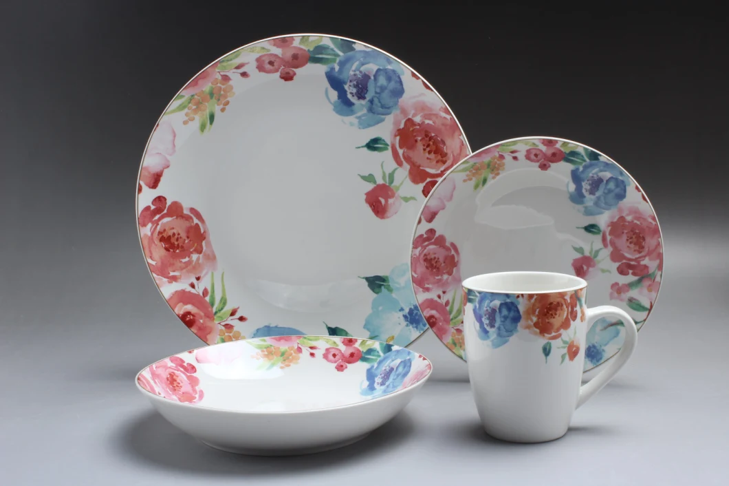 Ceramic Dinnerware Luxury Fine China High Quality Porcelain Dinner Set