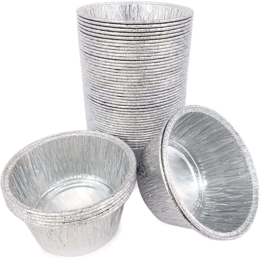 Round Dish Aluminum Foil Takeaway Containers for Baking Roasting Toasting Cooking Food Storage Pan