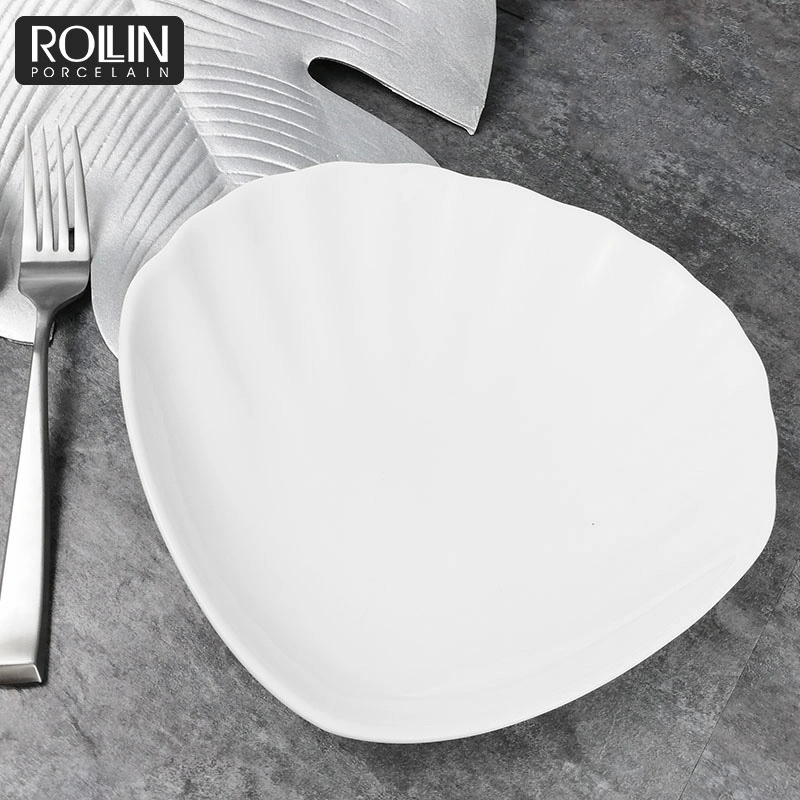 Shell-Shape Nice Pure White Plate Dessert Porcelain Plate Salad Plate