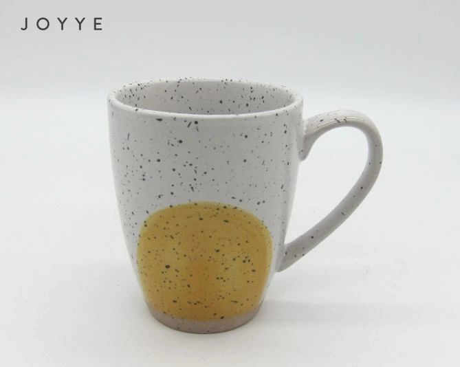 High Quality Customized Speckle Glaze Ceramic Mug Yellow