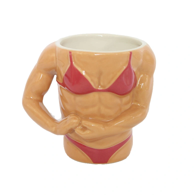 Funny Novelty Gym Bodybuilding Ceramic Coffee Mug, Ceramic Drink Cup for Coffee and Tea