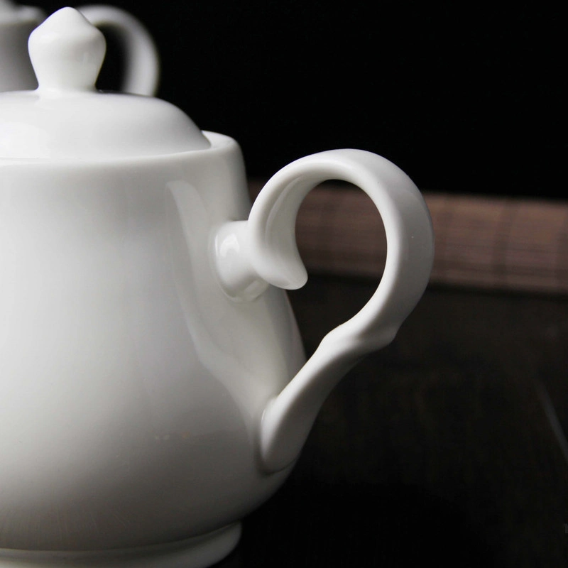 Pure White Ceramic Teapot Porcelain Coffee Pot Gift White Ceramic Coffee Pot