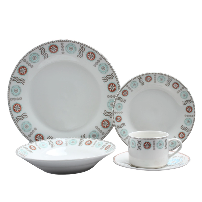 Hot Selling Porcelain Dinnerware Set Ceramic Tableware Dinner Sets 20PCS Porcelain Dinner Set for Wholesale