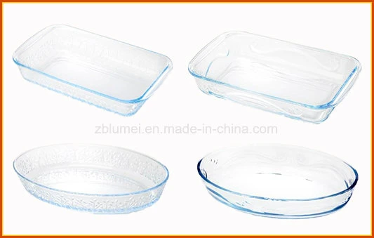 Glass Baking Dish Cooking Oven Bake Glass Rectangular Baker with 2 Compartments