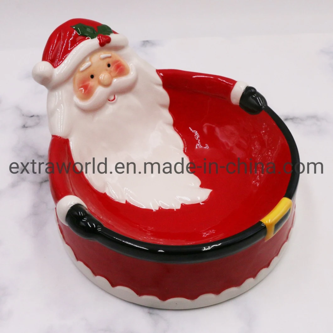 Christmas Holiday Family Party Santa Calus Ceramic Kitchenware Milk Bowl
