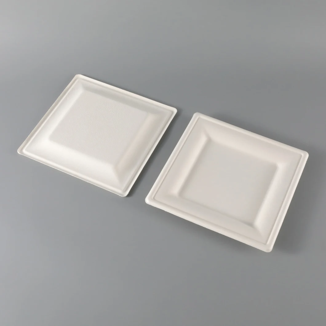 Eco-Friendly Wholesale Square White Dishes Plate for Hotel& Restaurant Square Plate Paper Plate Dinnerware