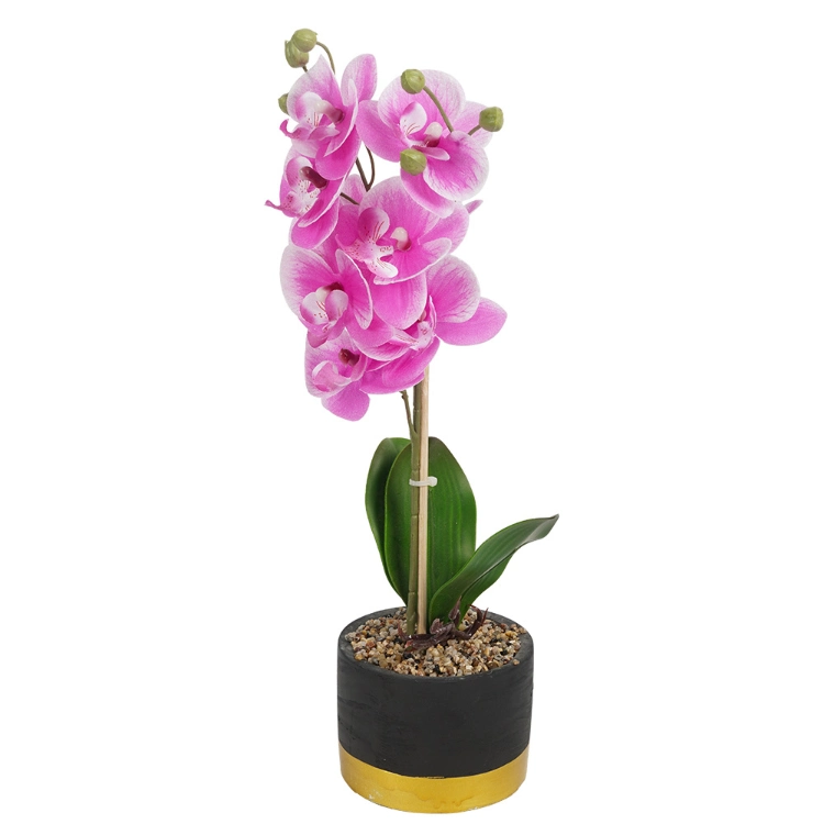 New Arrive Home Tabletop Centerpiece Decor Potted Artificial Flowers with Ceramic Base
