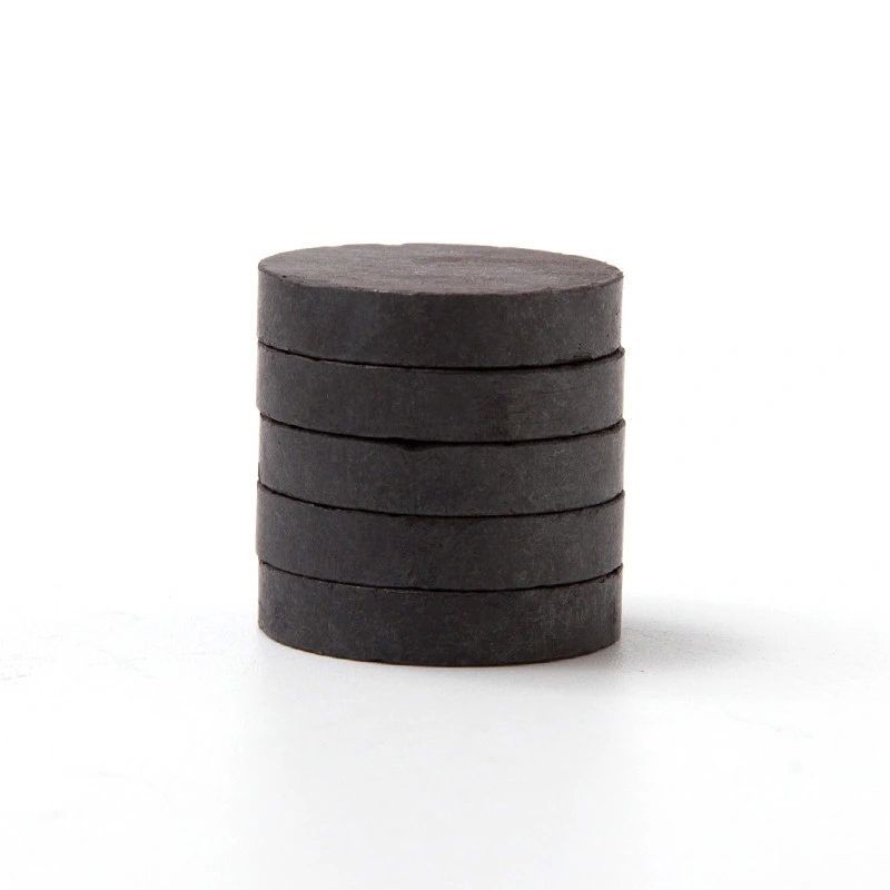 Disc Ceramic Fridge Magnets Strong Flat Round Black Ferrite Magnet