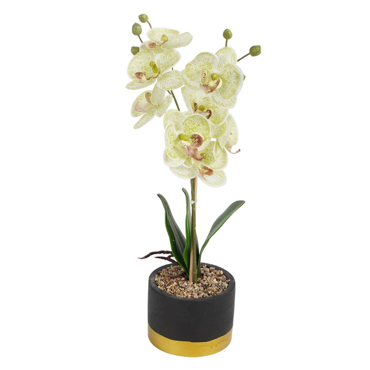 2020 New Arrive Home Tabletop Centerpiece Decor Potted Artificial Flowers with Ceramic Base
