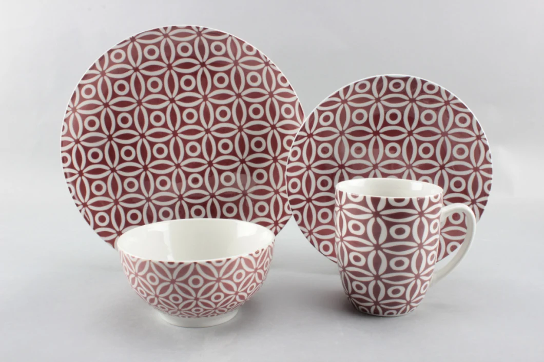 Beautiful 16PCE Fine Ceramic Porcelain Sets Pad Printing Ceramic with Fine Price