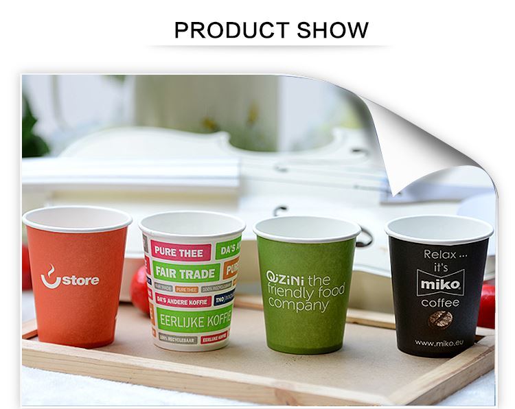 Convenient to Carry Custom Printed Takeaway Coffee Cups Hot Chips Takeaway Coffee Paper Cup and Lids