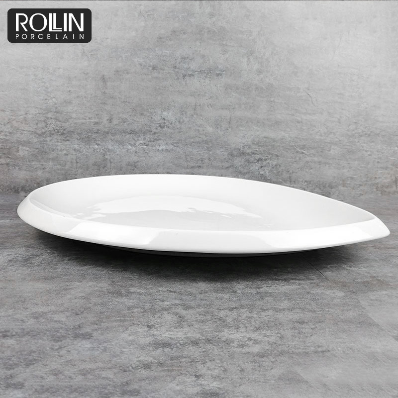 New Design Water Drop Shape Porcelain Plate Dessert Plate Salad Plate