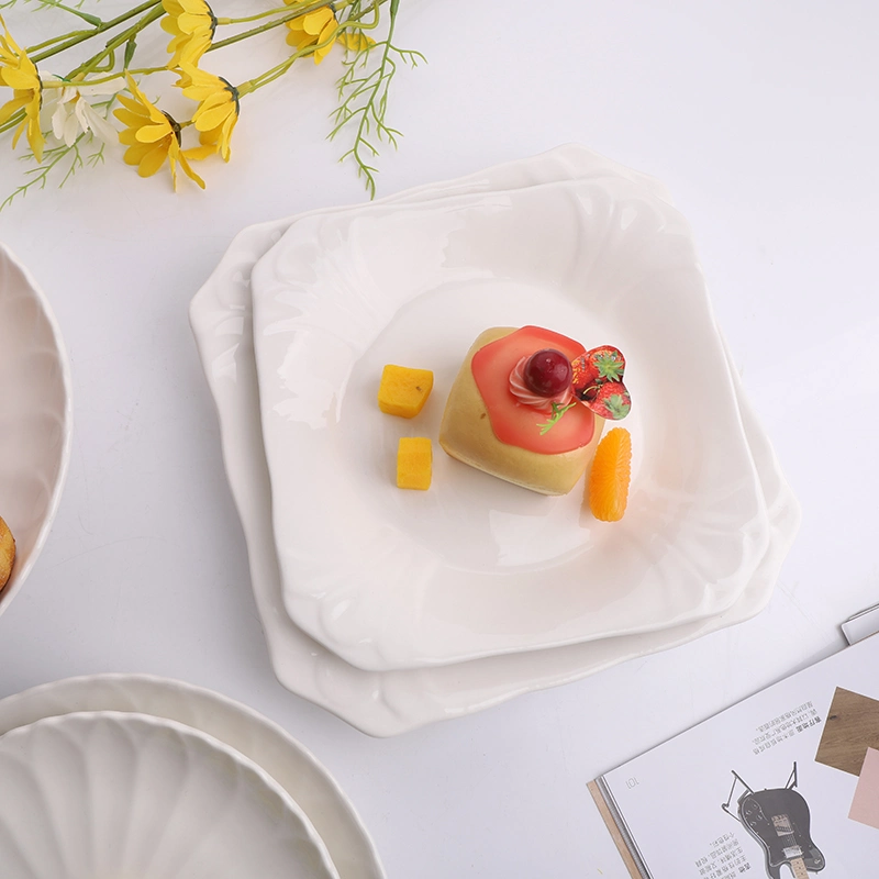 11 Inches Square Shape Ceramic Plate Porcelain Plate Dinner Dish Serving Plate Dessert Plate Tc23017275bh