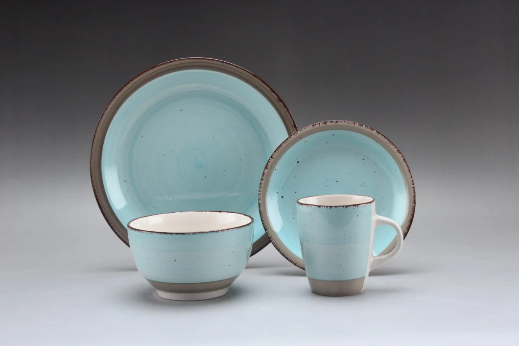 UK Hot Sale Customized 16PCS Stoneware Ceramic Dinnerware Set