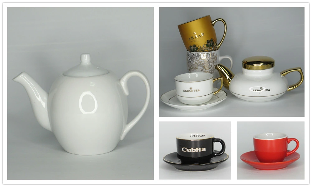 Tall Shape Hot Sale Ceramic Tea Pot Popular Porcelain Ceramic Coffee Pot