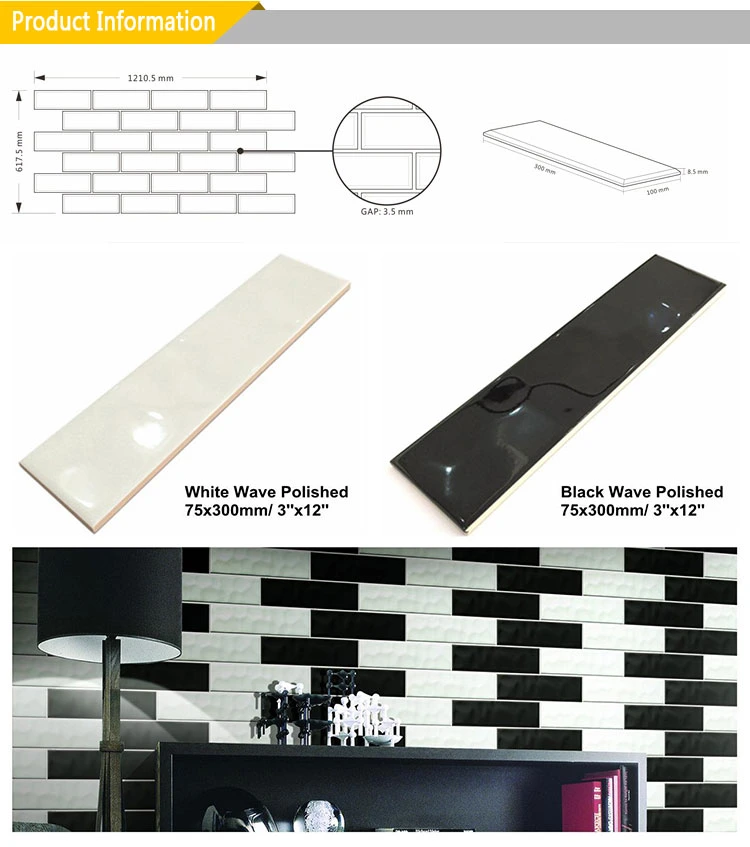 Jla Grey 3X12inch/7.5X30cm Ceramic Tile Ceramic Border Tile Interior Modern Wall Tile