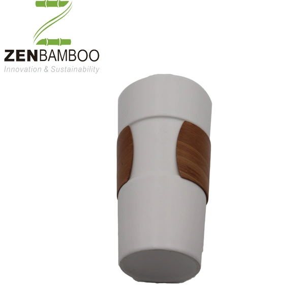 Manufacturer Coffee Mug Custom Logo Bamboo Bottom Ceramic Cup Reusable Coffee Mug with Custom Logo