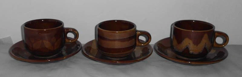 Traditional Stackable 220 Ml 12-Piece Pack Ceramic Coffee Cup and Saucer