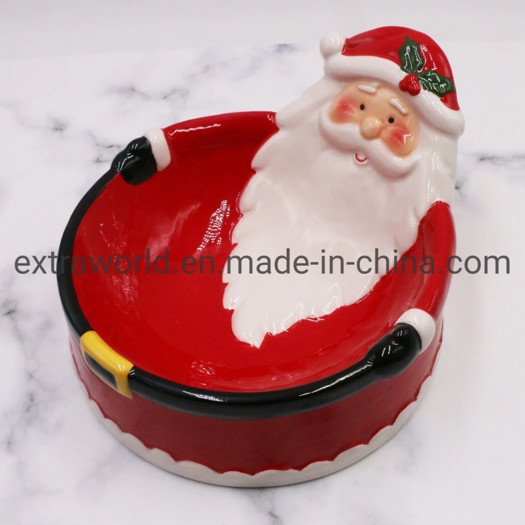 Christmas Holiday Family Party Santa Calus Ceramic Kitchenware Milk Bowl