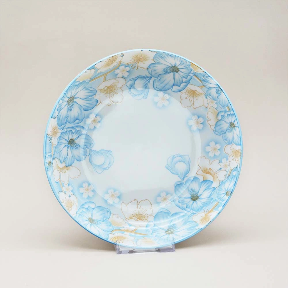 Round Ceramic Porcelain Flat Plate for Dinner