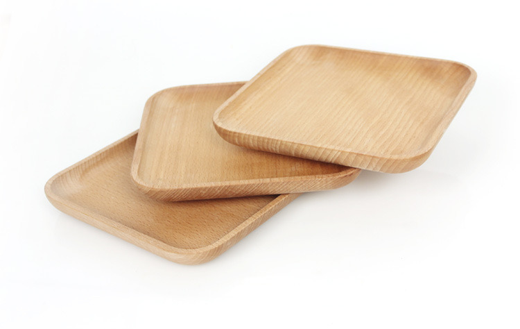 Handmade Natural Wood Cutlery Tableware Wood Plate Tableware
