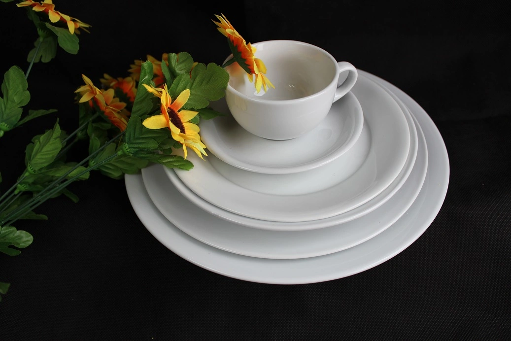 Best Porcelain Charger Plate/Thick Full Dish Ceramic Plate Sizes for Hotel and Restaurant