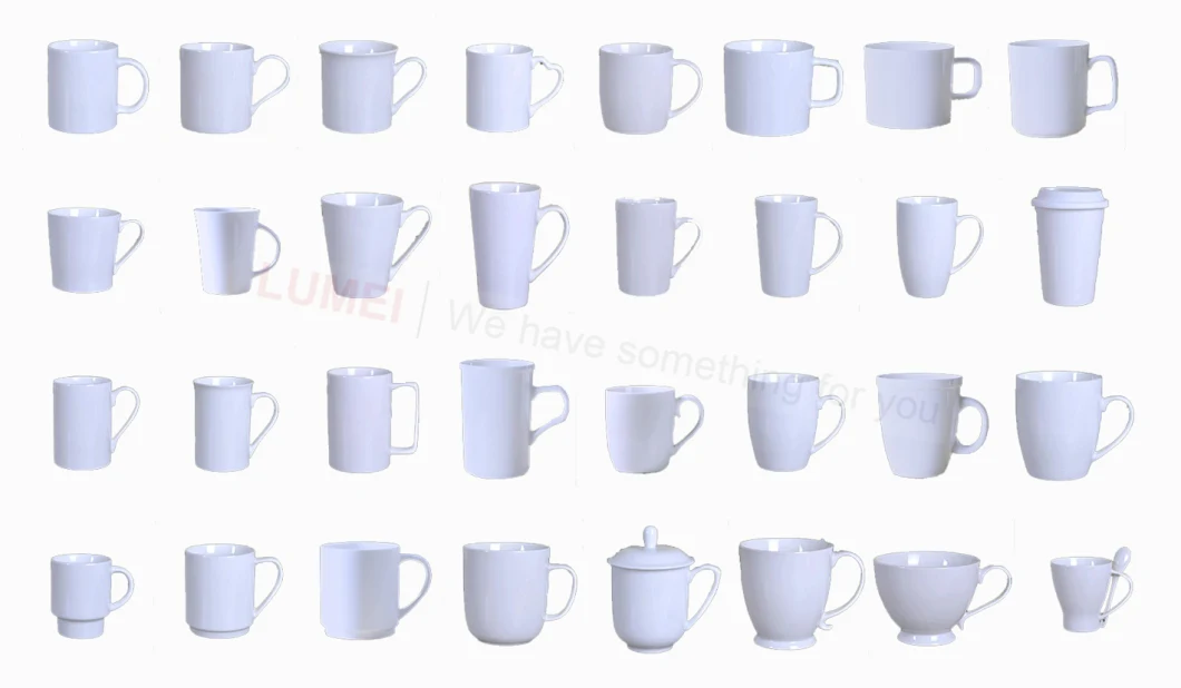 White Blank/Plain Square Ceramic Mug Embossed with Handle