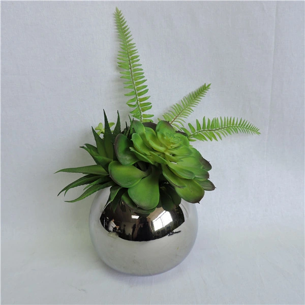 Mini Size Artiticial Succulent Plant in Ceramic Pot