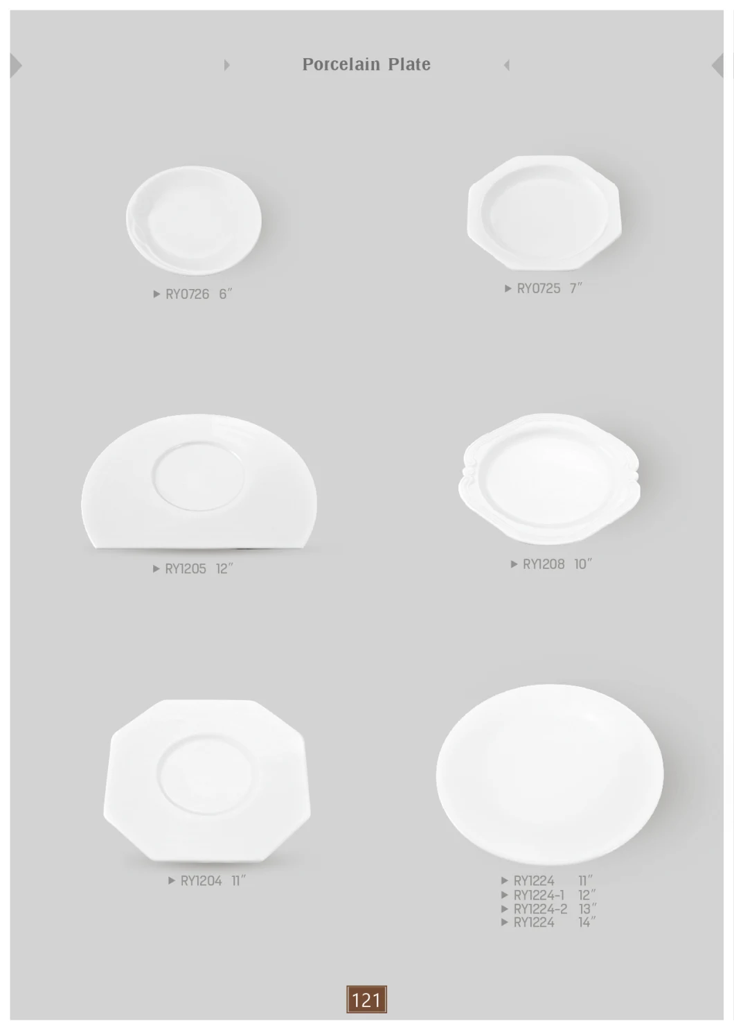 High Quality Hotel Used Round Tray Plate Dinnerware Ceramic Plate