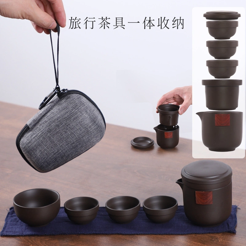 Purple Sand Fast Passenger Cup Ceramic Portable Tea Cup Home Office Tea Ceremony Gift Customization